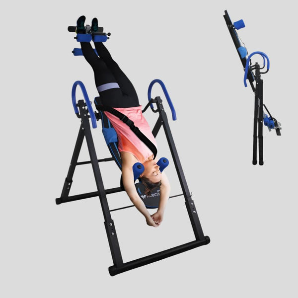 Inversionstisch |Klappbar|Verstellbar 131–190 cm |Max. 150 kg|Neigung 180º| Maximale Sicherheit| Stahl |Flexicare |Mobiclinic