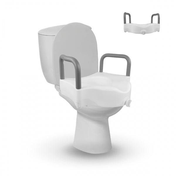 Toilettensitzerhöhung | PVC | Mit Armlehnen | 10cm | Cibeles | Mobiclinic