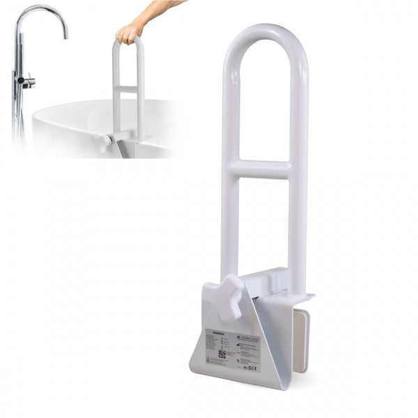 Badewannen-Einstiegsgriff | Badewannen mit glattem Rand (4,5 - 13,5 cm) | Max. 100 kg | Klinik- und Heimgebrauch | Mobiclinic