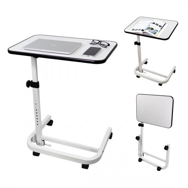 Verstellbarer Beistelltisch | 9 Höhen | Neigbare Tischplatte | Klappbar | Rollen mit Bremse | C-Base | Cumbre | Mobiclinic