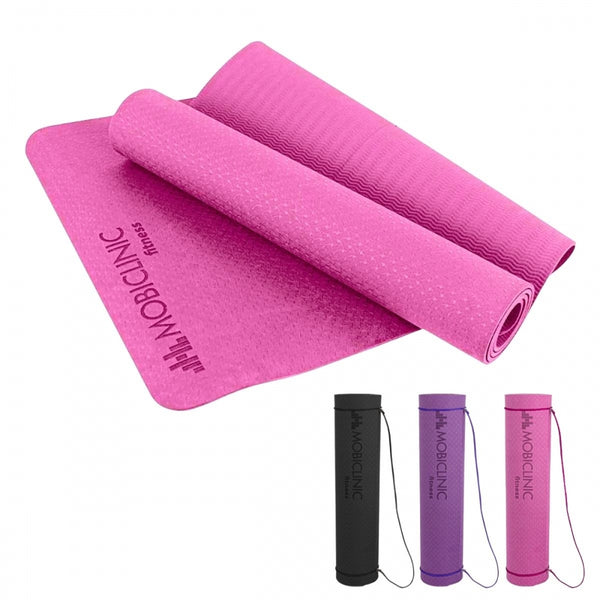 Yogamatte | Rutschfest | 181x61x0,6cm | Flexibel | TPE | Waschbar | Umweltfreundlich | Rosa |EY-01| Mobiclinic