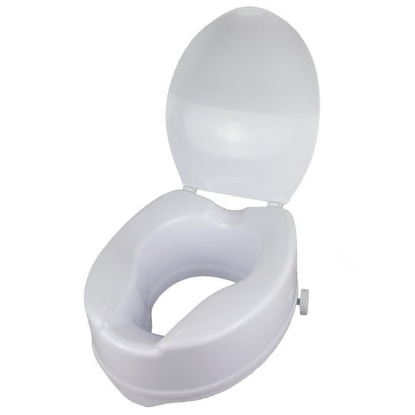 Toilettensitzerhöhung | Deckel | 14 cm | Weiß | Titan | Mobiclinic