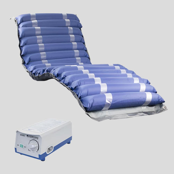 Anti Dekubitus Matratze | Mit Kompressor | Nylon und PVC | 200x86x9.5cm | 20 Zellen | Blau | Mobi 2 | Mobiclinic