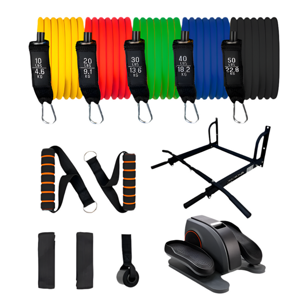 Home Gym Fitness Pack | Elastic Tubes | Pedalier | Klimmzugstangen | Mobiclinic